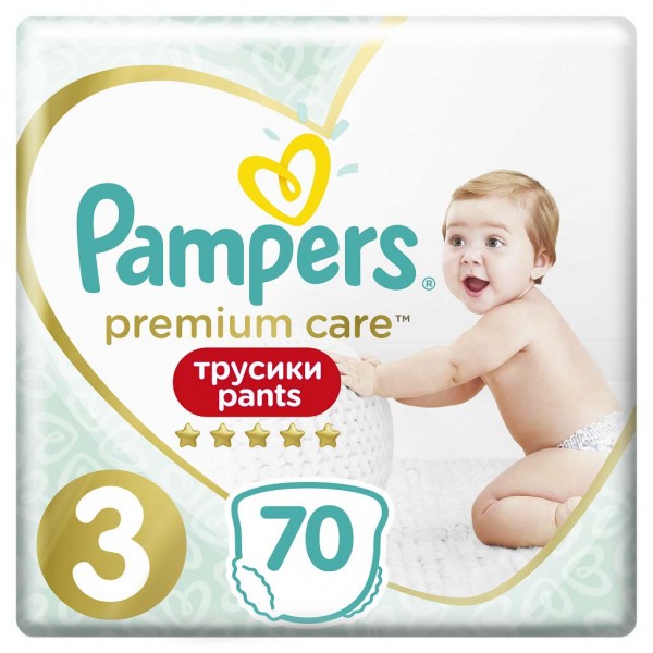 PAMPERS PAMPERS Premium Care Pants Nohavičky plienkové veľ. 3, 70 ks