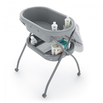 PETITEMARS PETITE&MARS Prebaľovací pult s vaničkou Spa 3v1 Grey