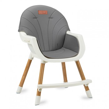 MoMi - Detská jedálenská stolička FLOVI dark grey