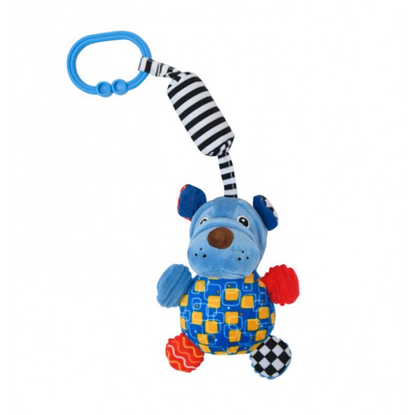 Lorelli Toys Campanula plyšová hračka do kočíka - modrý psík