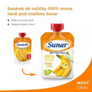 12x SUNAR Kapsička Do ručičky banán 100 g