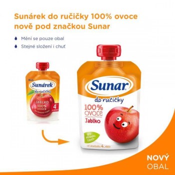 12x SUNAR Kapsička Do ručičky jablko 100 g