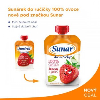 12x SUNAR Kapsička Do ručičky jahoda 100 g