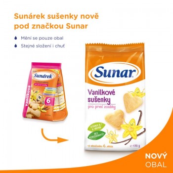 3x SUNAR Sušienky vanilkové 175 g