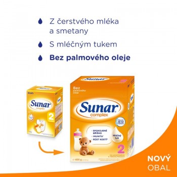 6x SUNAR Complex 2 Mlieko pokračovacie 600 g