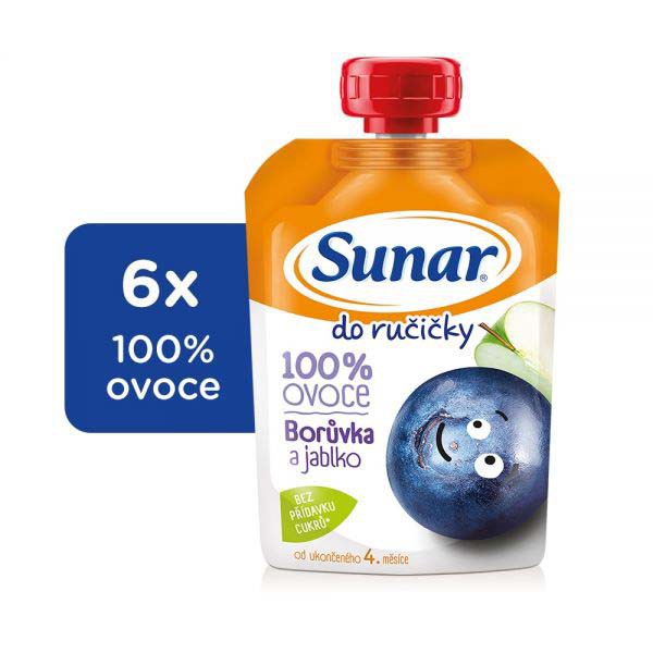 6x SUNAR Kapsička Do ručičky čučoriedka 100 g