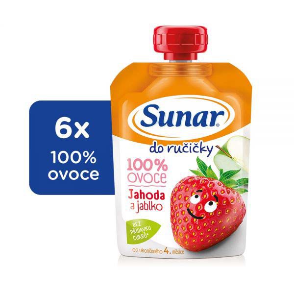 6x SUNAR Kapsička Do ručičky jahoda 100 g