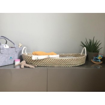 AHOJBABY Košík prebaľovací pre bábätko Smart Basket natural + podložka