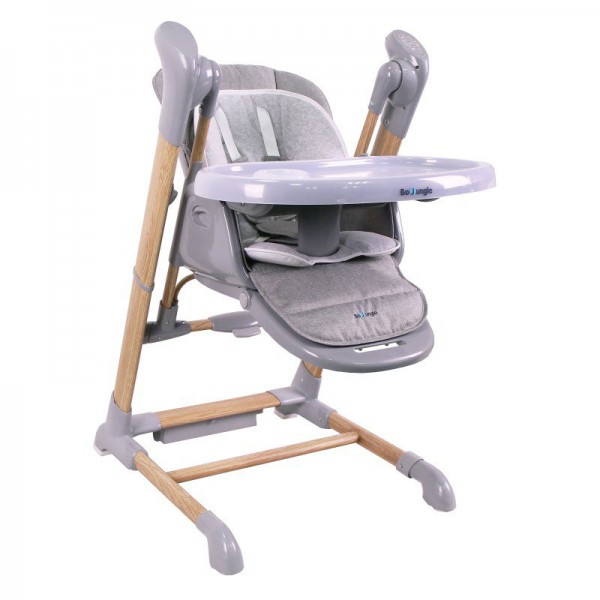 BO JUNGLE Jídelní židlička B-Swinging Chair Wood Grey