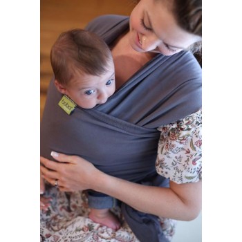 BOBA Nosič detí / šatka Wrap Organic - Dark Gray