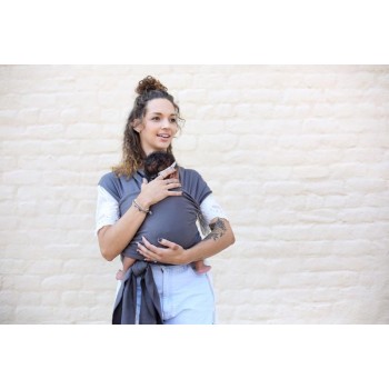 BOBA Nosič detí / šatka Wrap Organic - Dark Gray