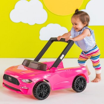 BRIGHT STARTS Chodítko 3v1 Ford Mustang Pink 6 m+, do 12 kg