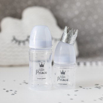 CANPOL BABIES Fľaša so širokým hrdlom Royal Baby 240 ml modrá