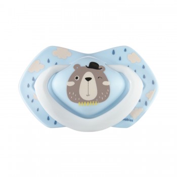 CANPOL BABIES Set symetrických silikónových cumlíkov 18m+ Bonjour Paris modrý