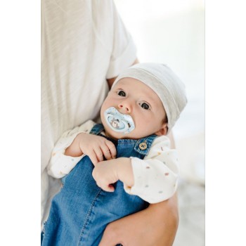 CANPOL BABIES Set symetrických silikónových cumlíkov 18m+ Bonjour Paris modrý
