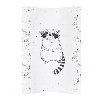 CEBA Podložka prebaľovacia 2-hranná mäkká COSY (50x70) Raccoon