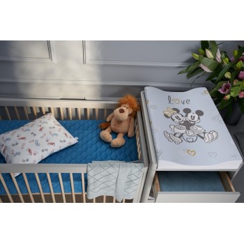 CEBA Podložka prebaľovacia mäkká COSY (50x70) Disney Minnie&Mickey Blue