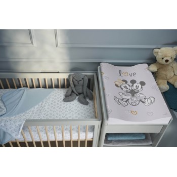 CEBA Podložka prebaľovacia mäkká COSY (50x70) Disney Minnie&Mickey Grey