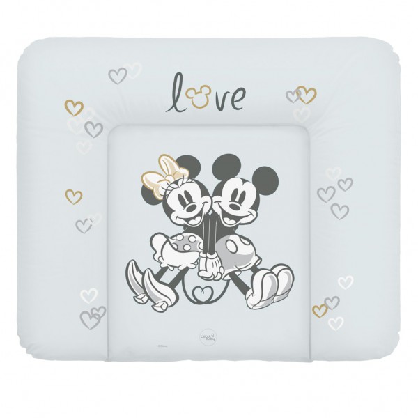 CEBA Podložka prebaľovacia mäkká na komodu (85x72) Disney Minnie & Mickey Grey