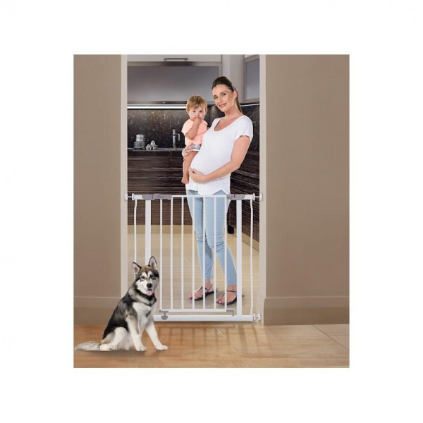 DREAMBABY Zábrana bezpečnostná kovová AVA 75-81 cm, biela DREAMBABY Zábrana bezpečnostná kovová AVA 75-81 cm, biela