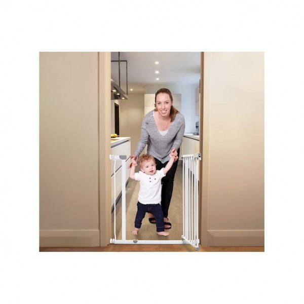 DREAMBABY Zábrana bezpečnostná kovová AVA 75-81 cm, biela DREAMBABY Zábrana bezpečnostná kovová AVA 75-81 cm, biela