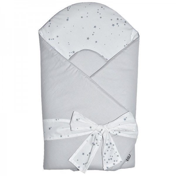 EKO Zavinovačka bavlnená s potlačou a kokosovým vnútrom Grey