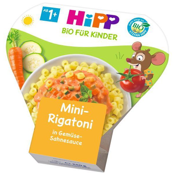 HIPP BIO Mini Rigatoni so zeleninou v smotanovej omáčke 250g