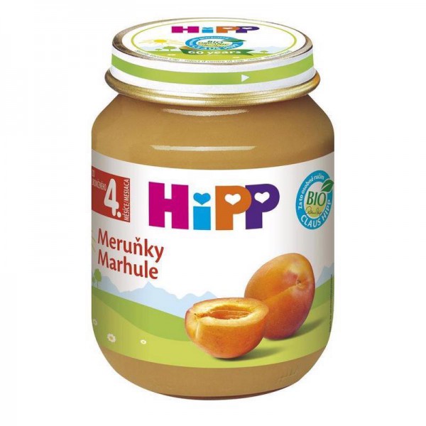 HiPP BIO Marhuľa (125 g) - ovocný príkrm