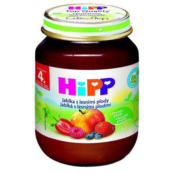 HiPP Jablká s lesnými plodmi (125 g) - ovocný príkrm