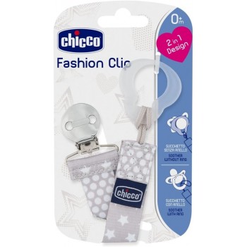 CHICCO Klip na cumlík Fashion neutral