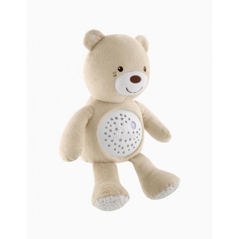 CHICCO Medvedík uspávačik s projektorom a hudbou Baby Bear First Dreams - neutral béžová 0m+