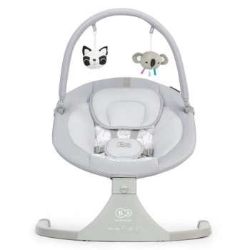 KINDERKRAFT Lehátko pohupujúce s melódiou 2v1 Luli grey, do 9 kg