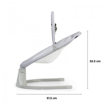 KINDERKRAFT Lehátko pohupujúce s melódiou 2v1 Luli grey, do 9 kg