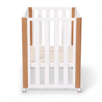 KINDERKRAFT Postieľka drevená Koya s funkciou ohrádky vrátane matraca White, Premium