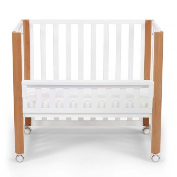 KINDERKRAFT Postieľka drevená Koya s funkciou ohrádky vrátane matraca White, Premium