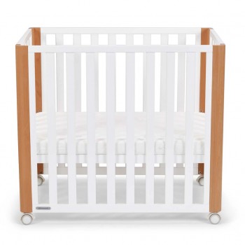 KINDERKRAFT Postieľka drevená Koya s funkciou ohrádky vrátane matraca White, Premium