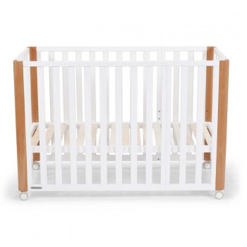 KINDERKRAFT Postieľka drevená Koya s funkciou ohrádky vrátane matraca White, Premium