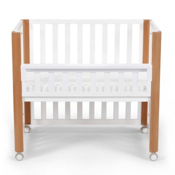 KINDERKRAFT Postieľka drevená Koya s funkciou ohrádky vrátane matraca White, Premium
