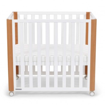 KINDERKRAFT Postieľka drevená Koya s funkciou ohrádky vrátane matraca White, Premium