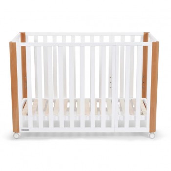 KINDERKRAFT Postieľka drevená Koya s funkciou ohrádky vrátane matraca White, Premium