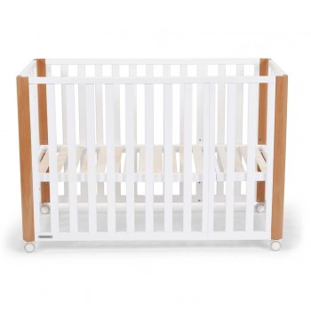 KINDERKRAFT Postieľka drevená Koya s funkciou ohrádky vrátane matraca White, Premium