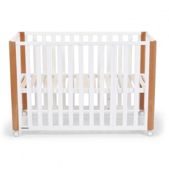 KINDERKRAFT Postieľka drevená Koya s funkciou ohrádky vrátane matraca White, Premium
