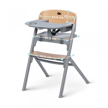 KINDERKRAFT Stolička jedálenská LIVY Oak, Premium