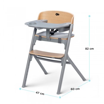 KINDERKRAFT Stolička jedálenská LIVY Oak, Premium