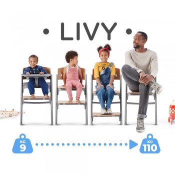 KINDERKRAFT Stolička jedálenská LIVY Oak, Premium