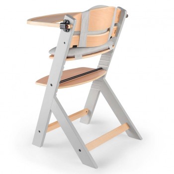 KINDERKRAFT Stolička jedálenská Enock s polstrovaním Grey wooden, Premium