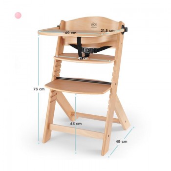 KINDERKRAFT Stolička jedálenská Enock Wooden