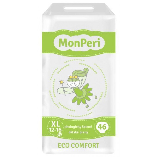 MONPERI Eco Comfort Plienky jednorazové XL (12-16 kg) 46 ks