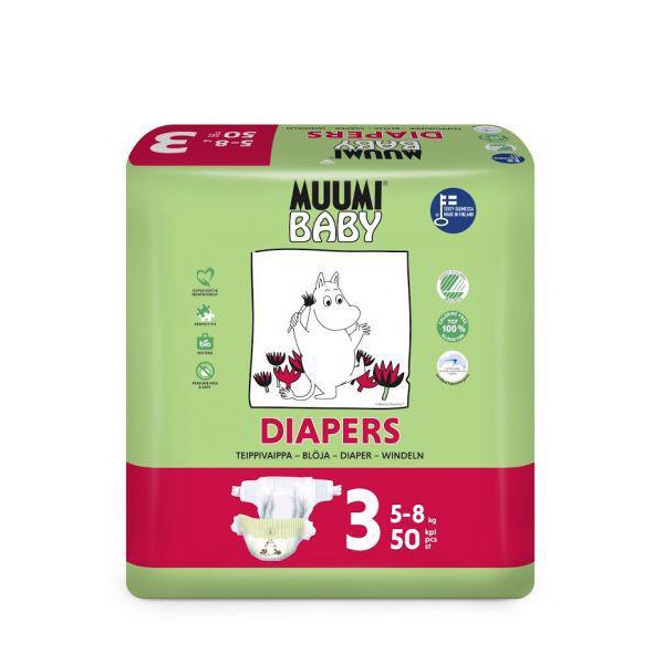 MUUMI Baby Plienky jednorazové 3 (5-8 kg) 50 ks