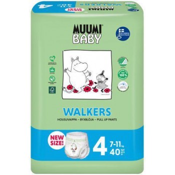 MUUMI Baby Walkers Nohavičky plienkové jednorazové 4 (7-11 kg) 40 ks